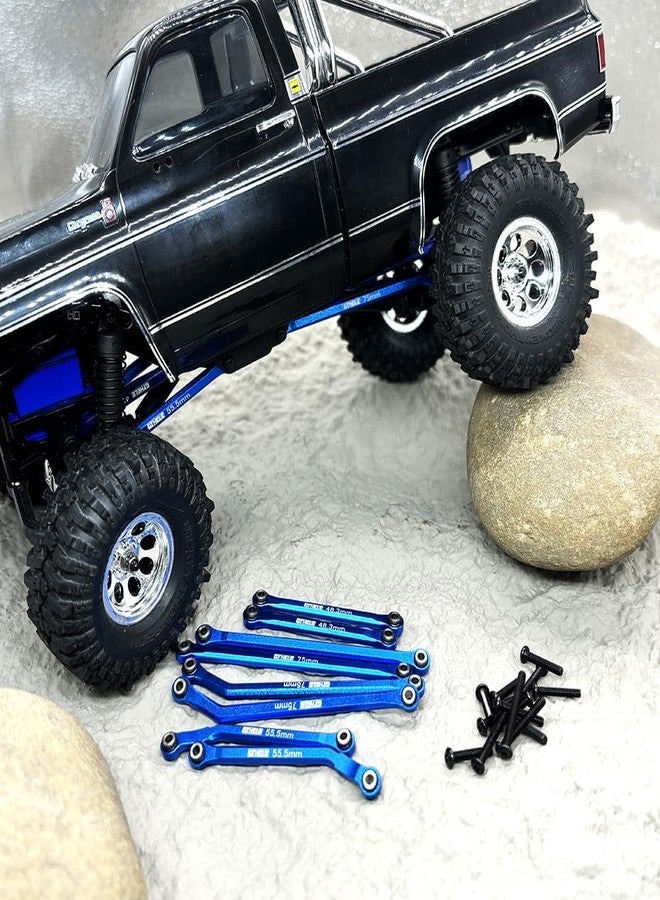 GTHELE High Clearance 4 Links Set Aluminum Linkage for Traxxas 1/18 TRX4M K10 F-150 Upgrade Parts RC Crawler Car (Dark Blue) - Image 2